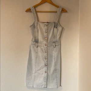 Cute Sweetheart shape denim dress